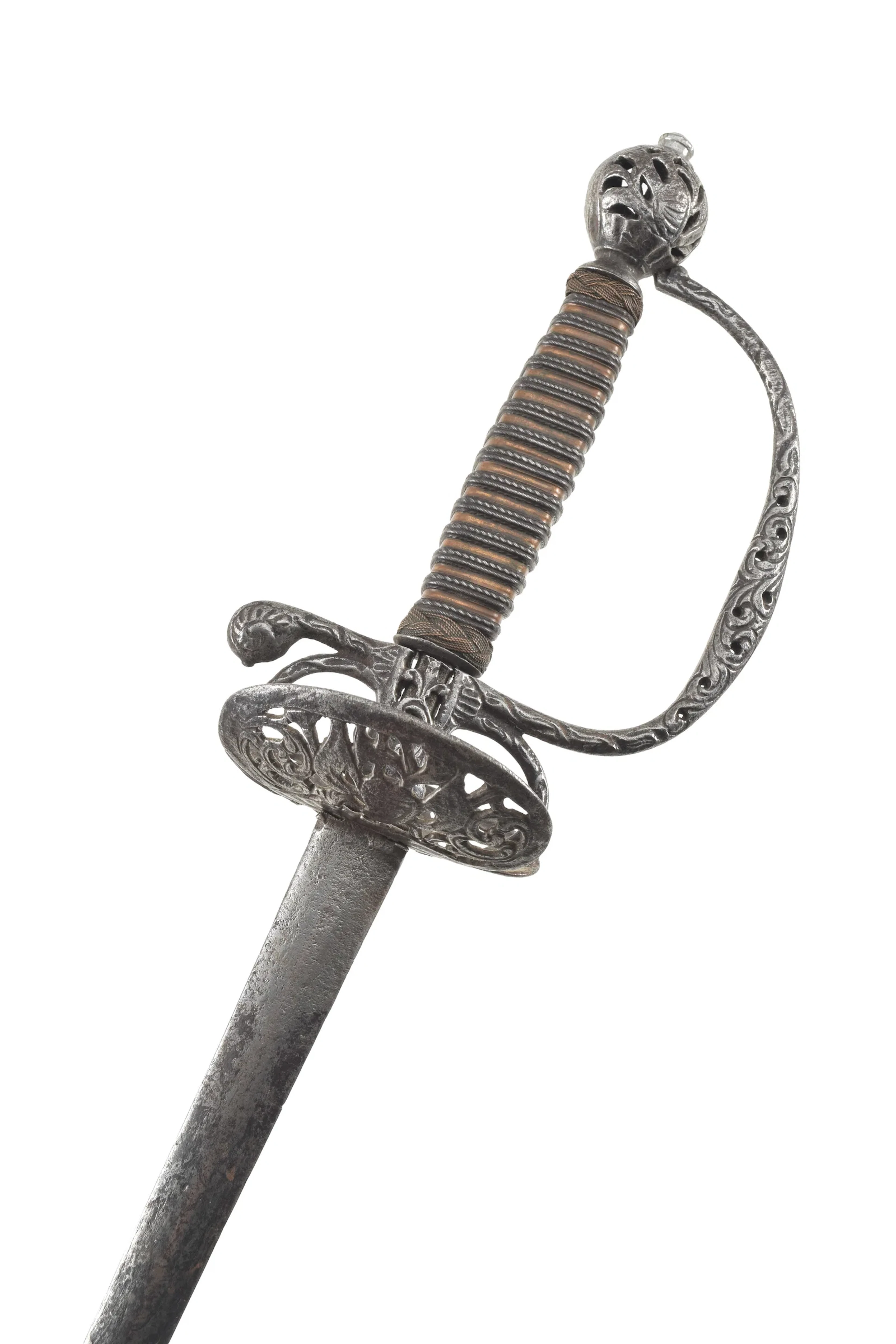 English Pierced-Iron Hilt Sword, late 17th/early 18th century. Elaborate