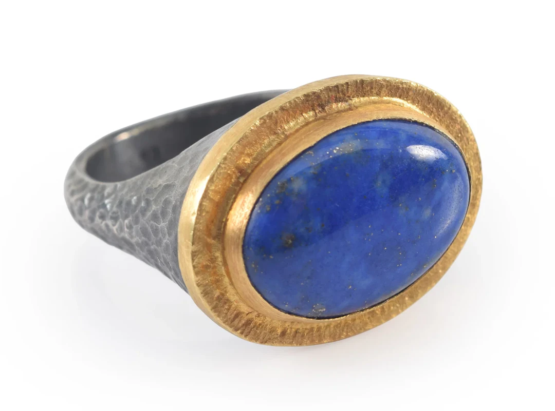 Lika Behar "Pompeii" sterling silver and 24K gold lapis lazuli mounted