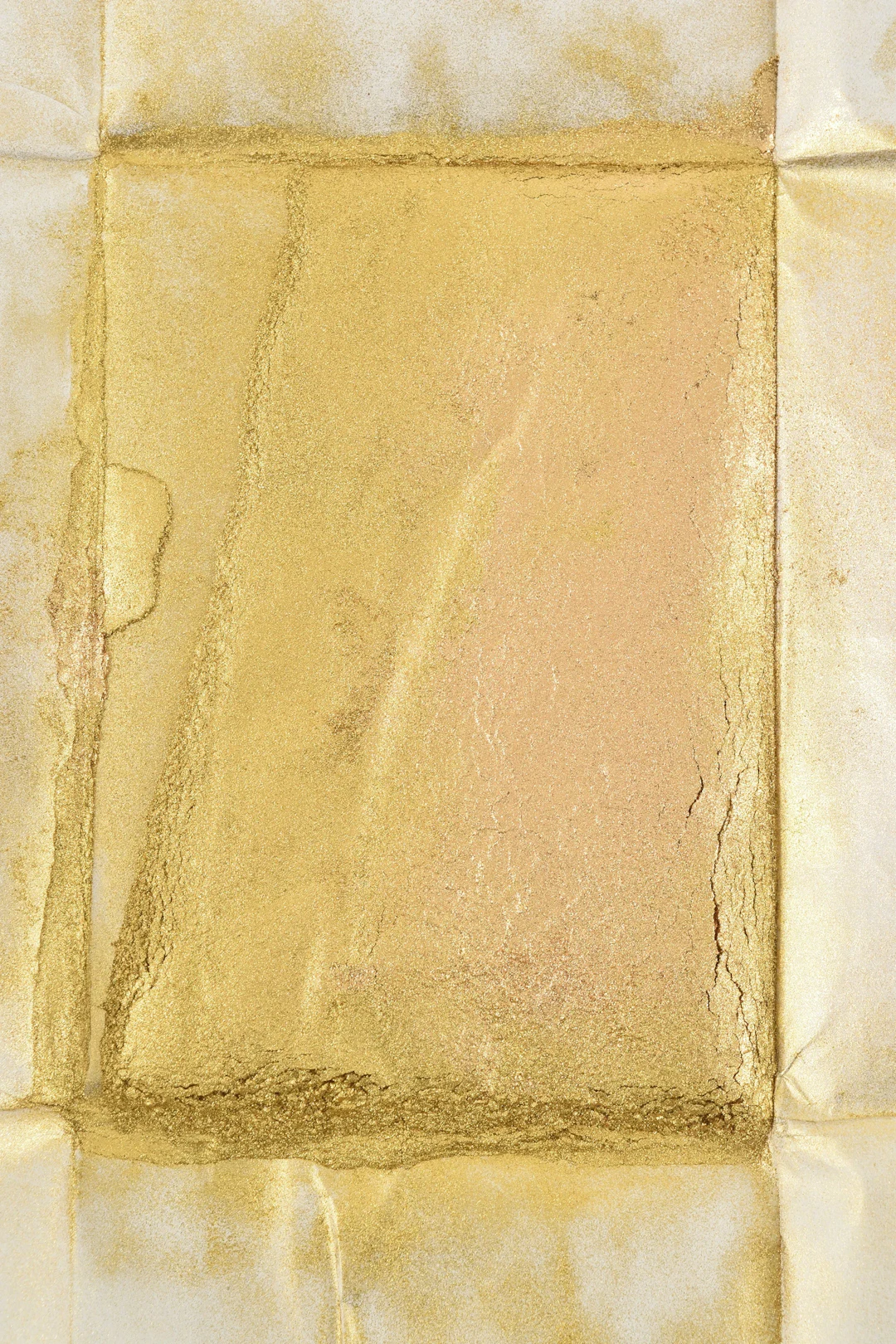 18K gold dust for gilt work. Full paper lined folded pouch of gold