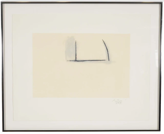 Robert Motherwell 1915-1991. "Naples Yellow Open", 1984 Signed lower