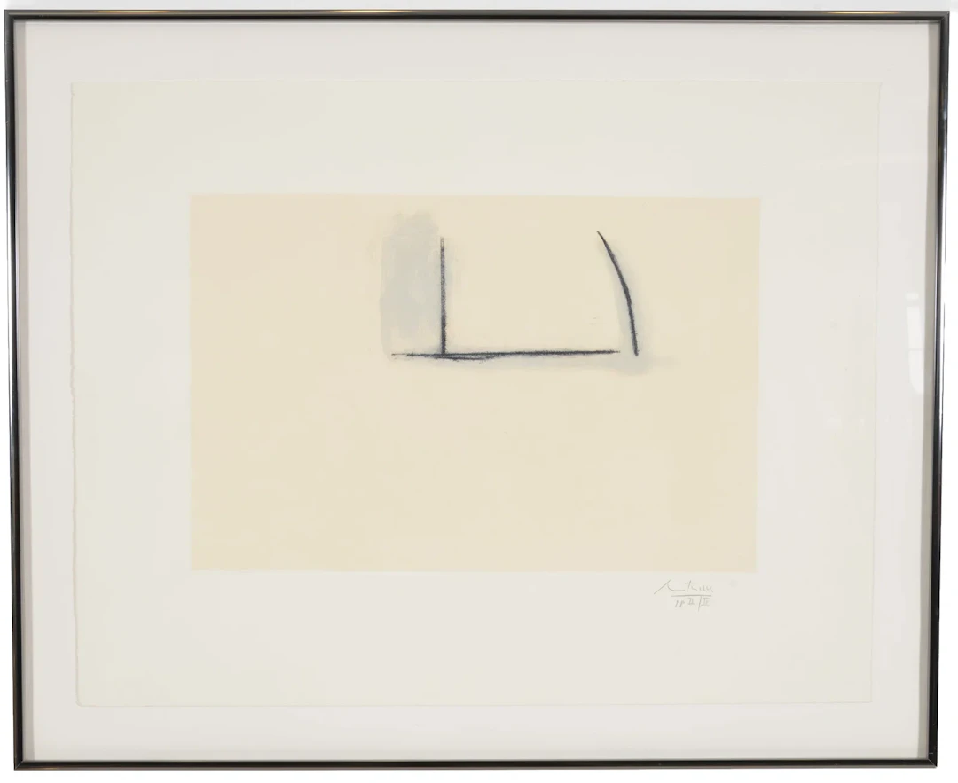 Robert Motherwell 1915-1991. "Naples Yellow Open", 1984 Signed lower