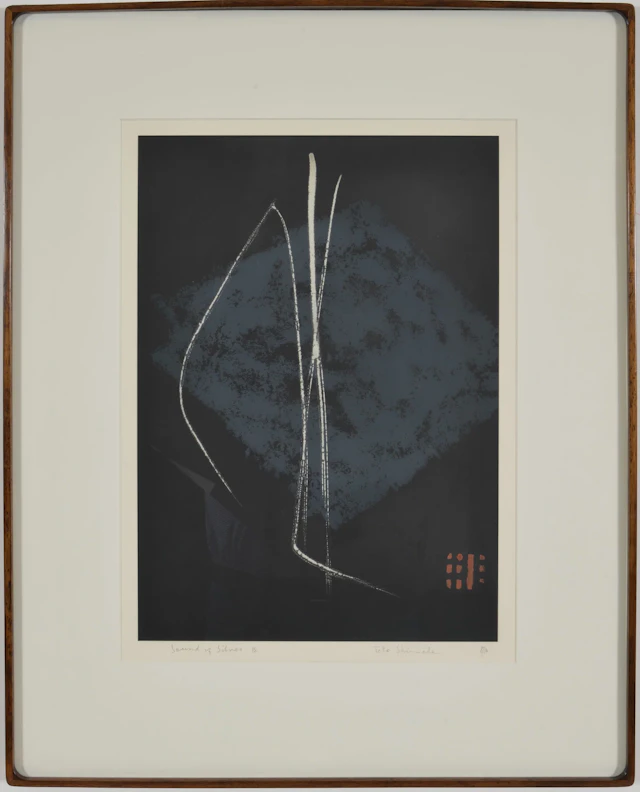 Toko Shinoda. Sound of Silver B. Lithograph. Signed and titled in