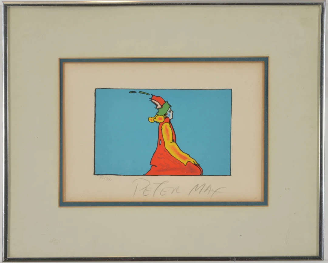 Peter Max, German 1937-2026. "Facing East",1976. Color serigraph on