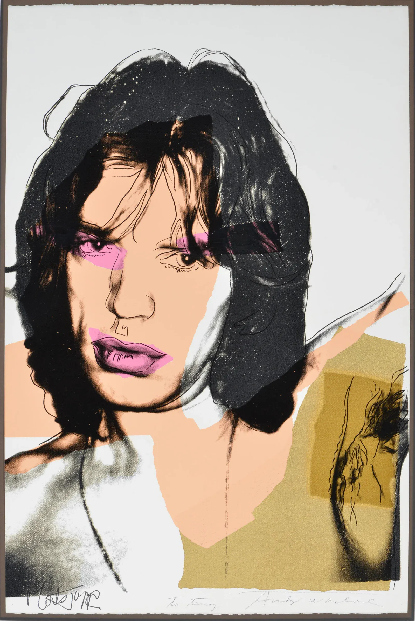 Andy Warhol. "Mick Jagger". Color screenprint from the Mick Jagger
