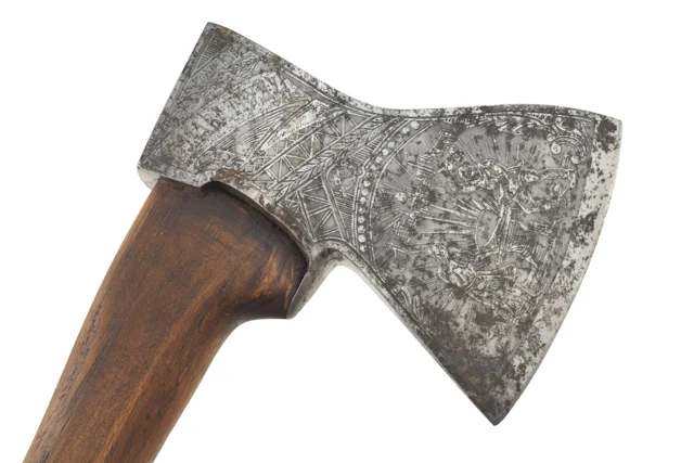Rare Soviet Russian Zlatoust Presentation Propaganda Axe with Stalin