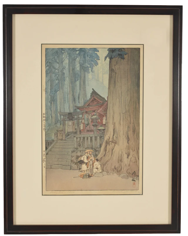 Hiroshi Yoshida, 1876-1950. Misty Day in Nikko, 1937. Colored woodblock.