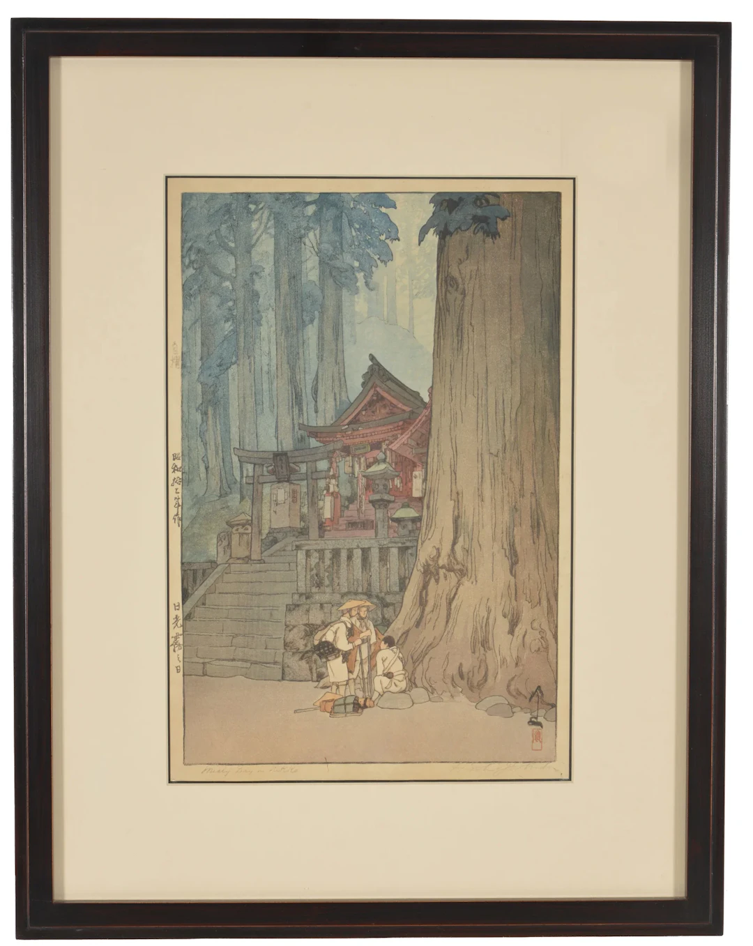 Hiroshi Yoshida, 1876-1950. Misty Day in Nikko, 1937. Colored woodblock.