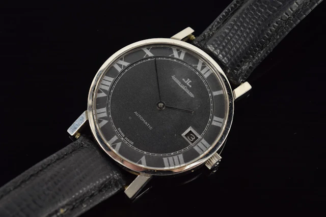 Jaeger LeCoultre automatic watch with Tiffany & Co. leather band.