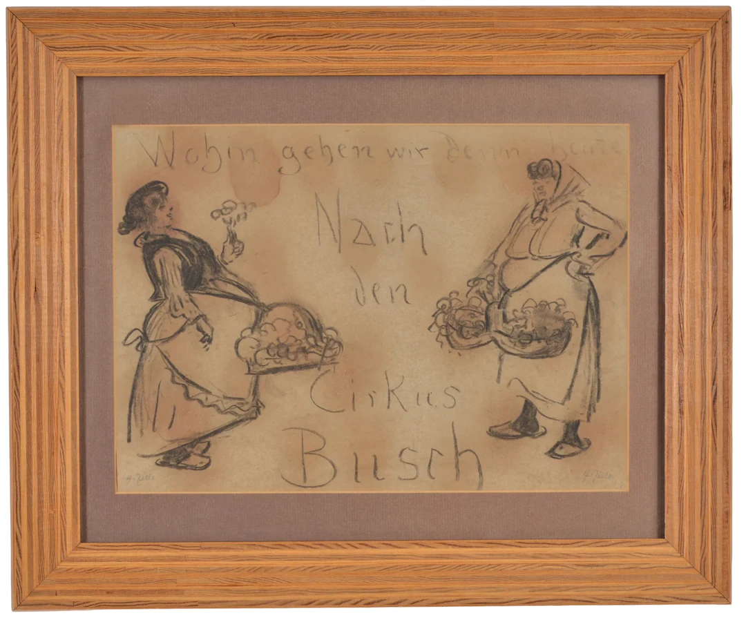 Heinrich Zille. German. "Wohin gehen wir denn heute nach den Cirkus