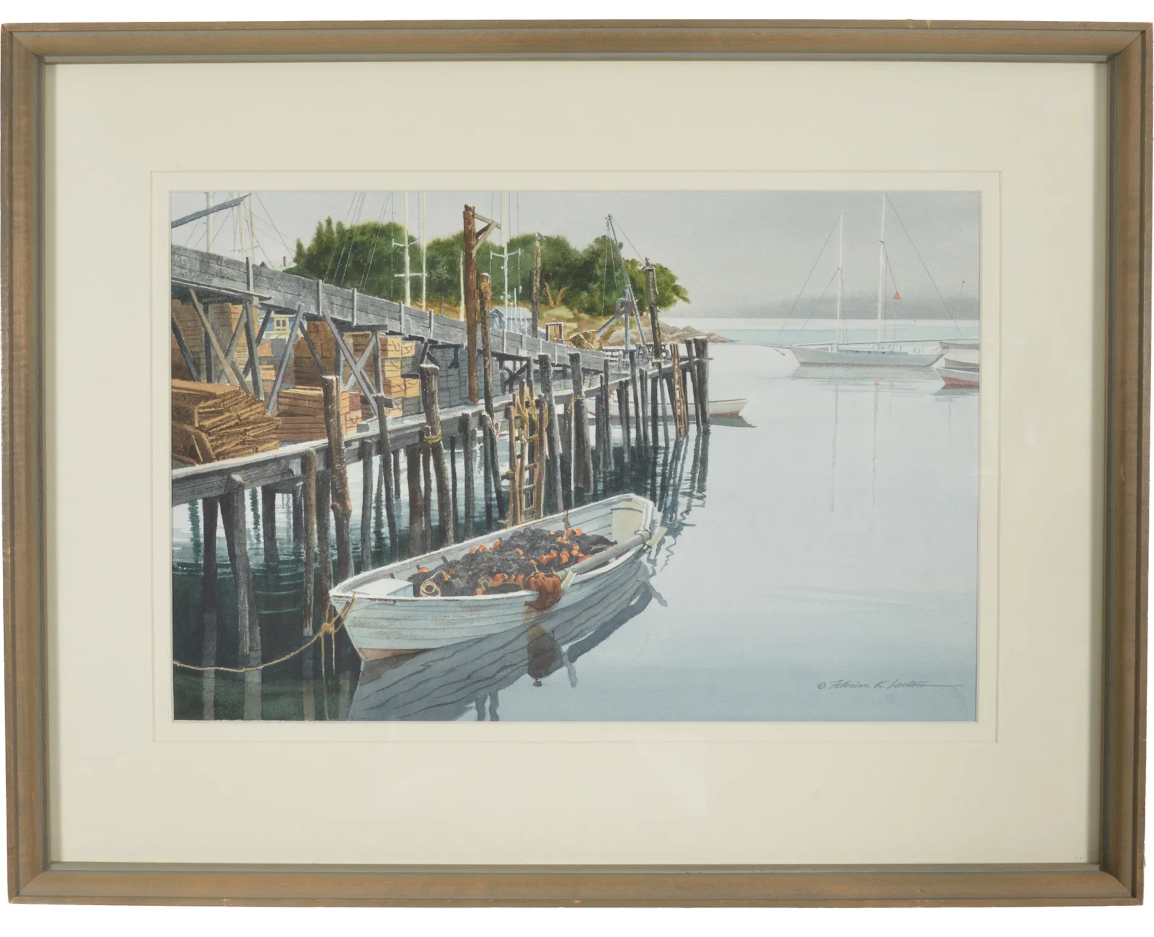 Florian K Lawton, 1921-2011. Titled on label "Quiet Harbor" July 1979.