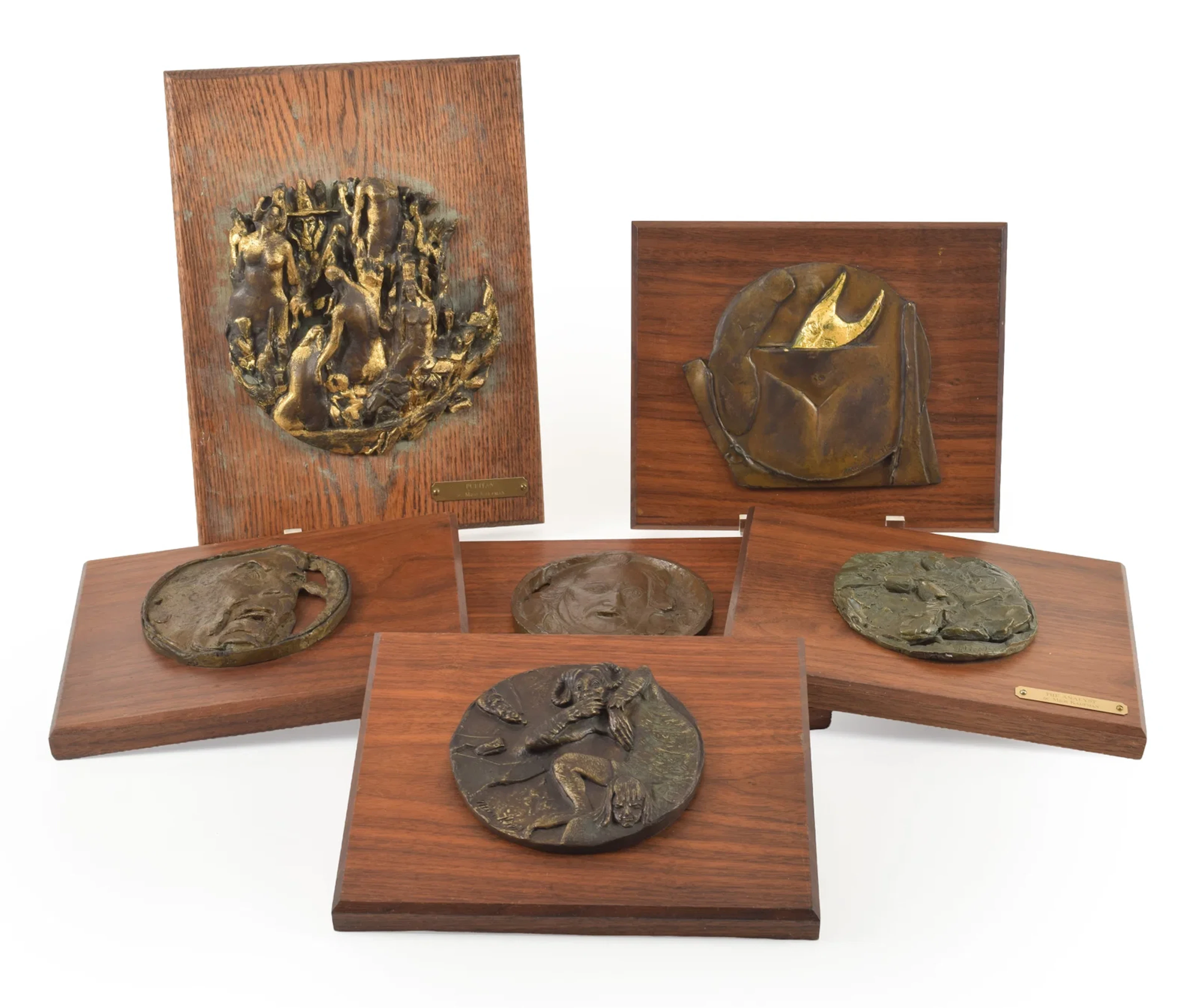 Mico Kaufman. 6 bronze works. To include: 1) "The Analyst". 2) "I