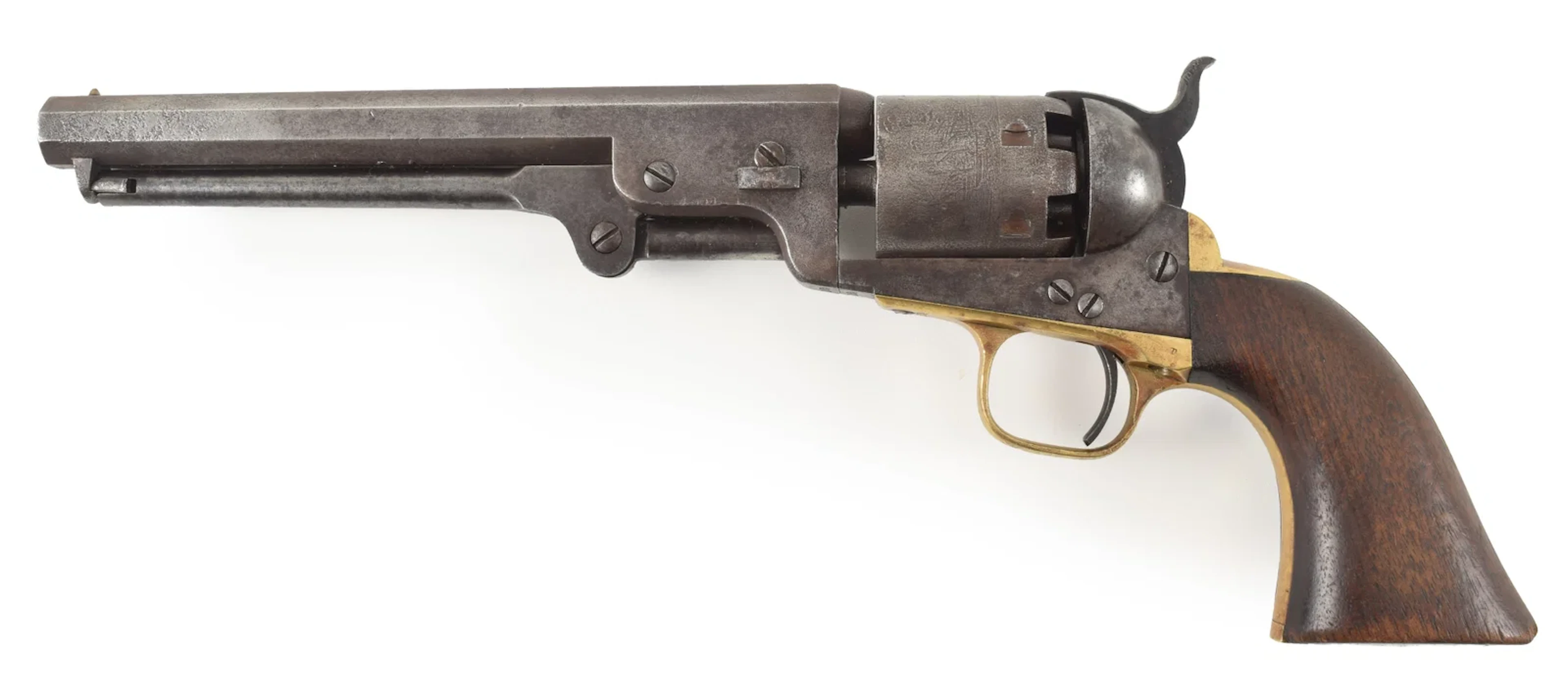 Colt model 1851 Navy revolver, manufactured 1860. .36 caliber. Engraved