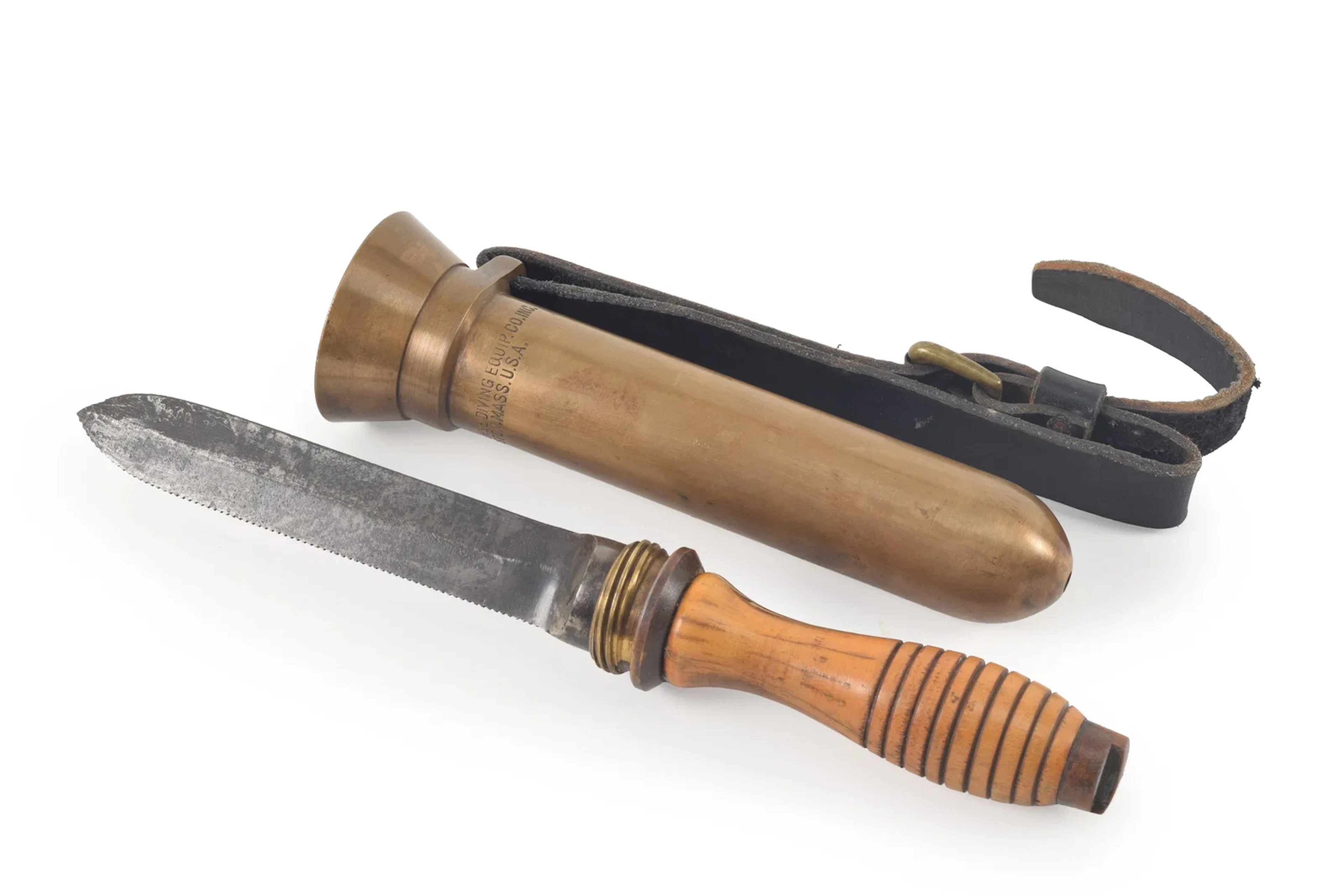 WWII Morse U.S. Navy Mark V diver's knife. Morse Diving Equipment