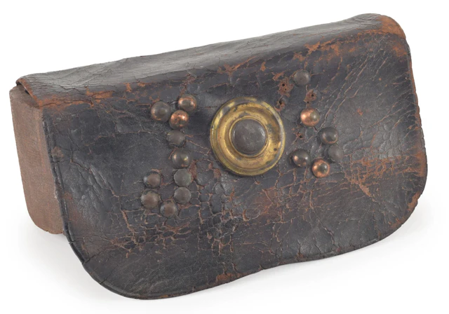 A rare 18th Century Revolutionary War era ammo box with oak or chestnut
