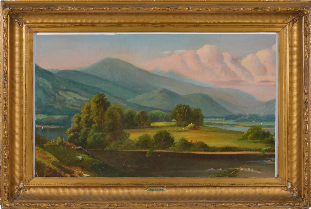 Attributed to James Fairman. American mountainous landscape commissioned