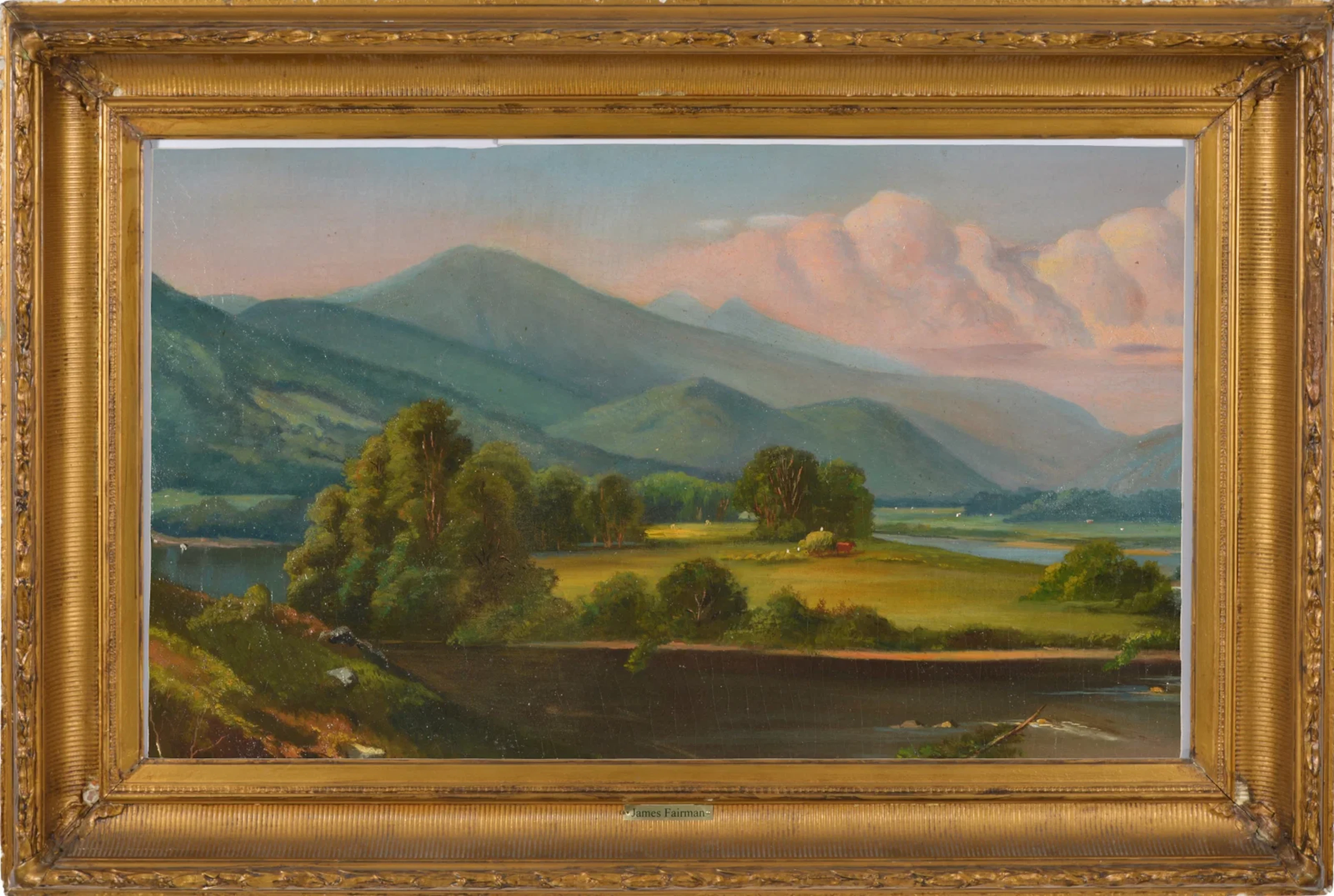 Attributed to James Fairman. American mountainous landscape commissioned