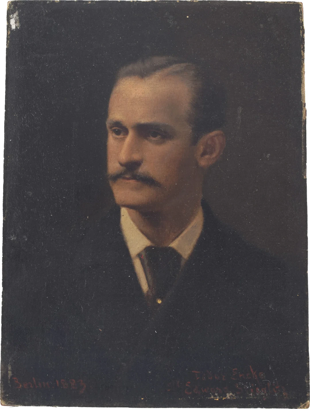 Fedor Encke. Portrait of Edward Stieglitz. 1883. Oil on linen mounted