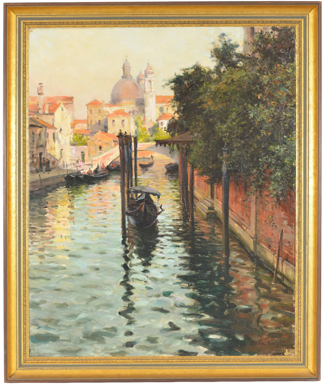 Louis Aston Knight, French/American 1873-1948. Venetian canal scene
