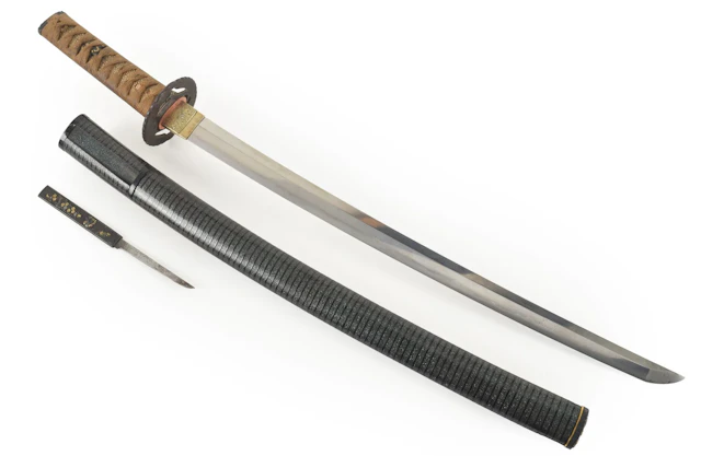 Late Muromachi Sue-Mino Wakizashi, ca. 1550-1600. Exceptional Japanese