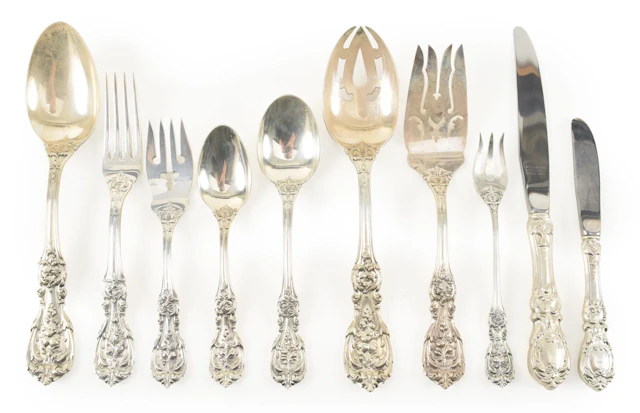 69 piece Reed and Barton Sterling silver flatware service for 12