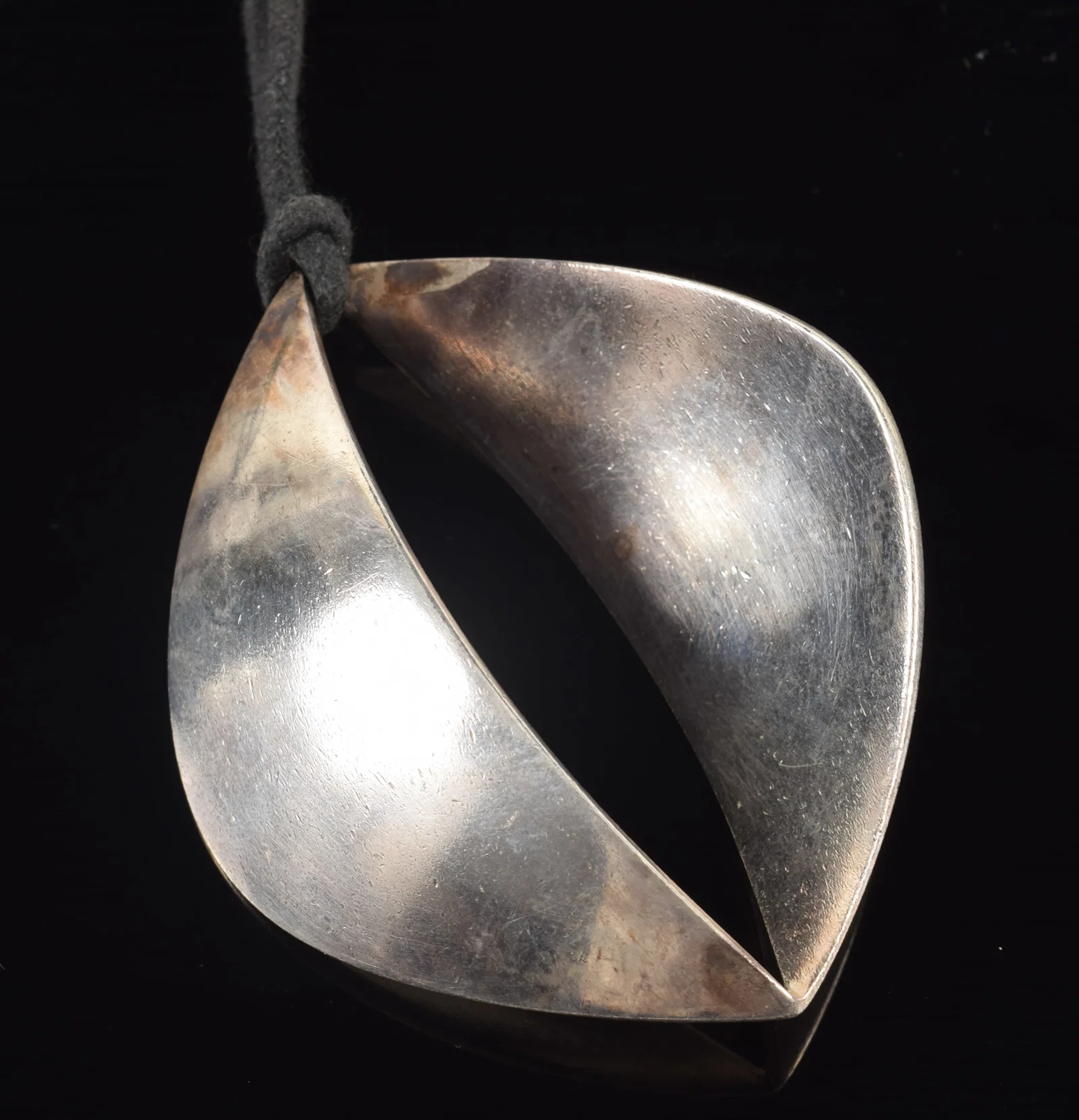 Georg Jensen Danish modern sterling silver pendant #380A. Marked. 2.5in length.