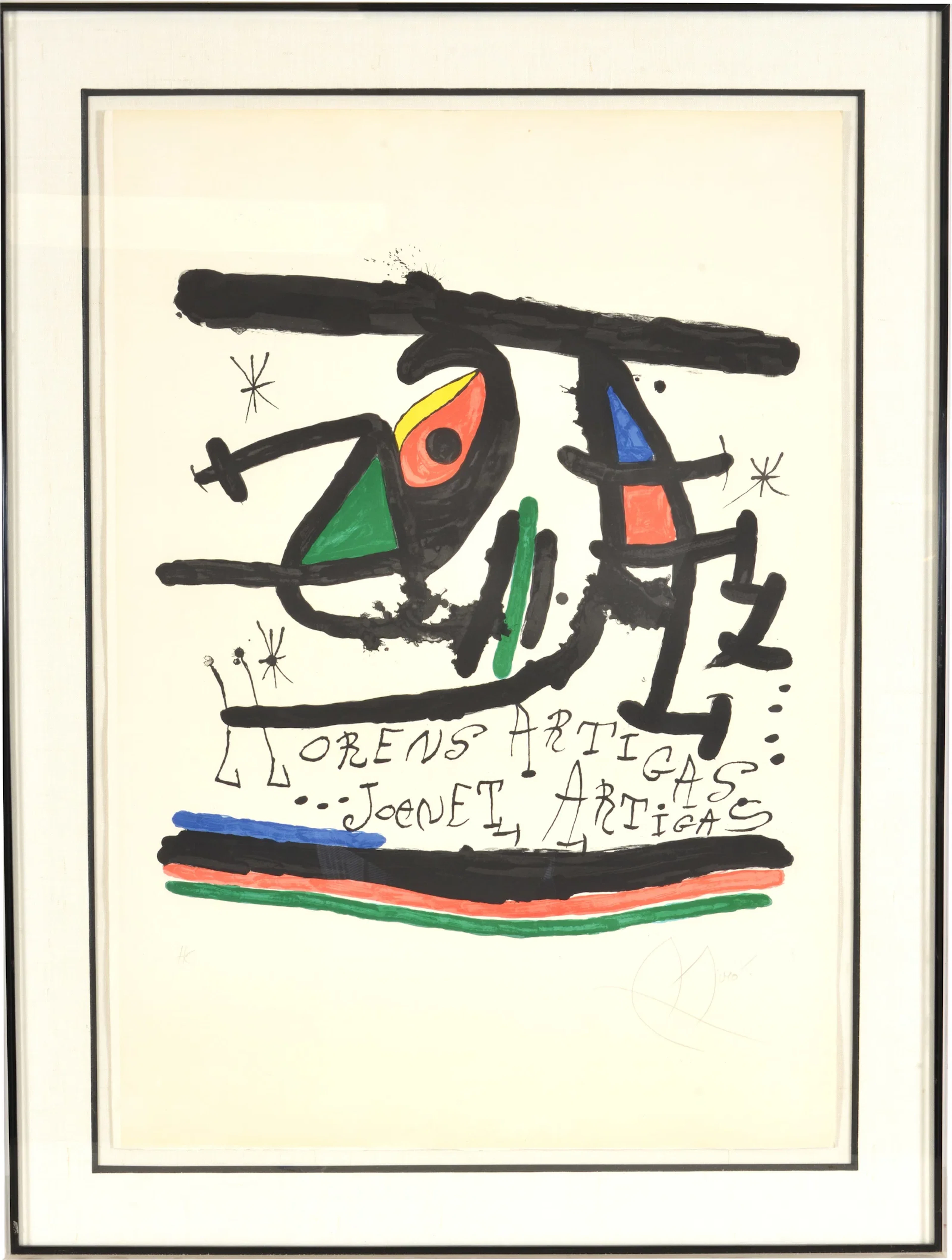 Joan Miro, 1893-1983. Llorens Artigas ? Joanet Artigas, 1971. Colored