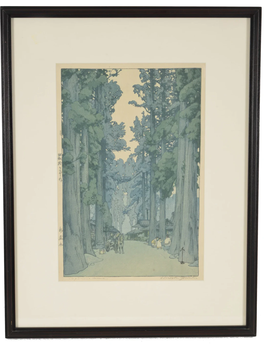 Hiroshi Yoshida, 1876-1950. Cryptomeria Avenue, 1937. Colored woodblock.