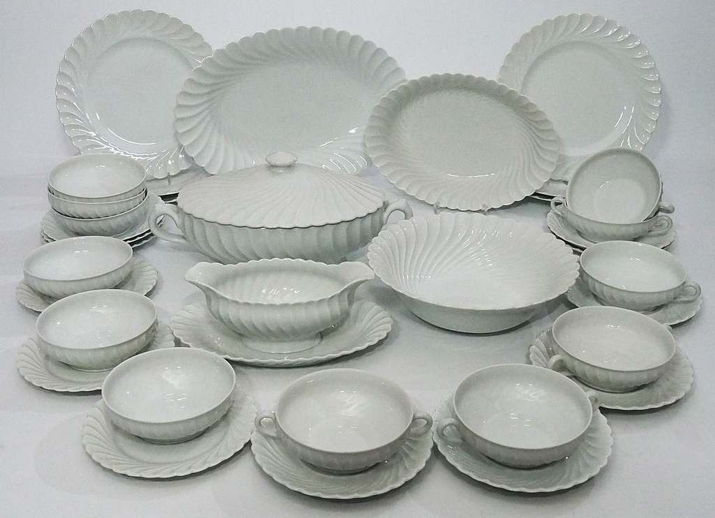 Speiseservice, Haviland/Limoges/France, für 6 Personen.