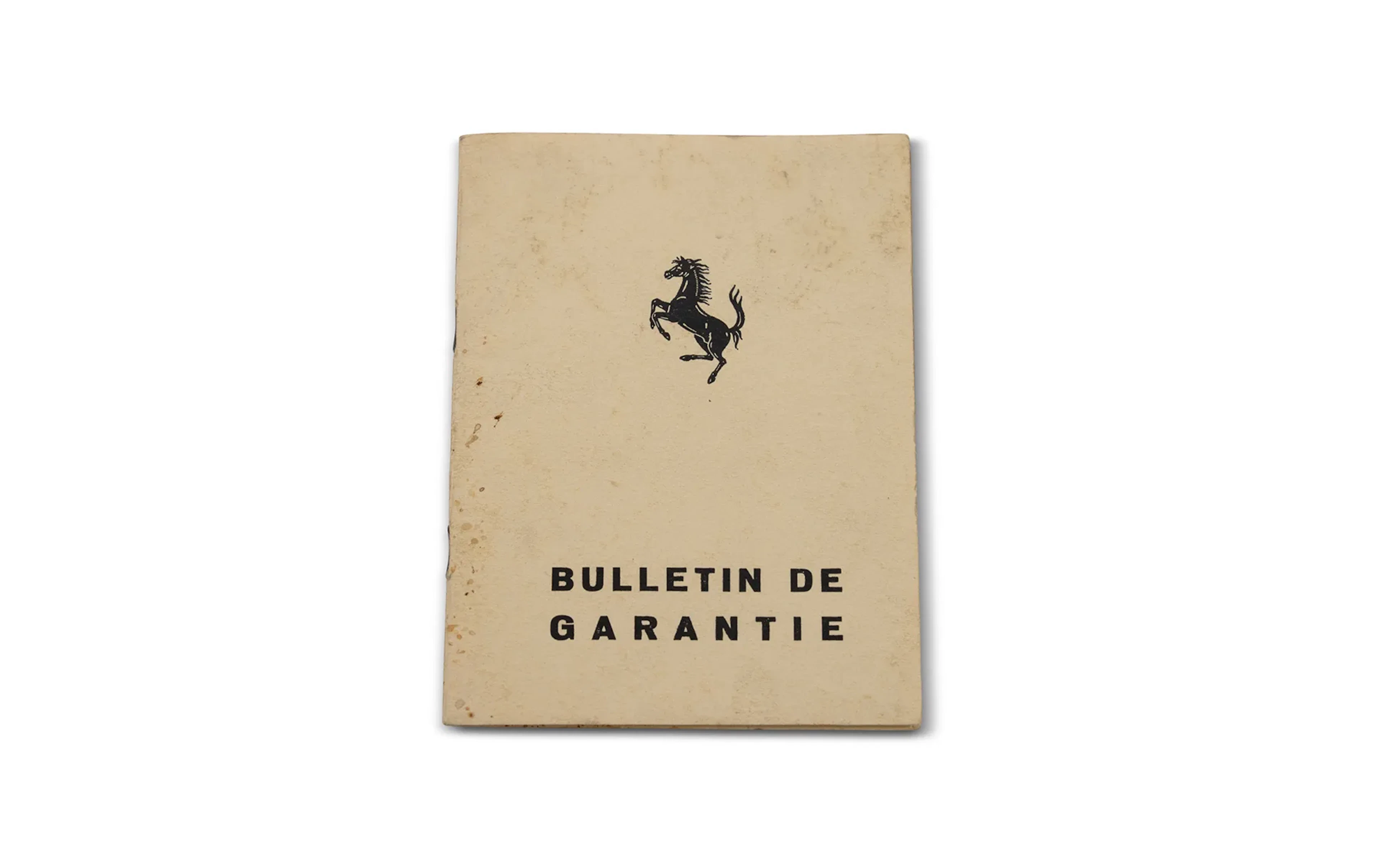 1967 Ferrari Bulletin de Garantie for 275 GTB/4*S NART Spider, Chassis 10453