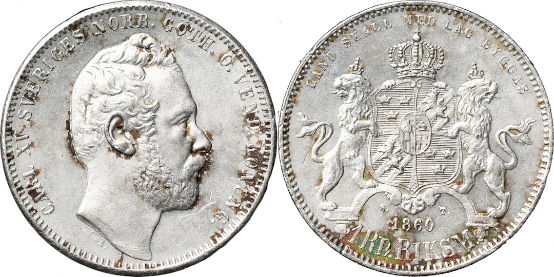Riksdaler riksmynt 1860. SM 28