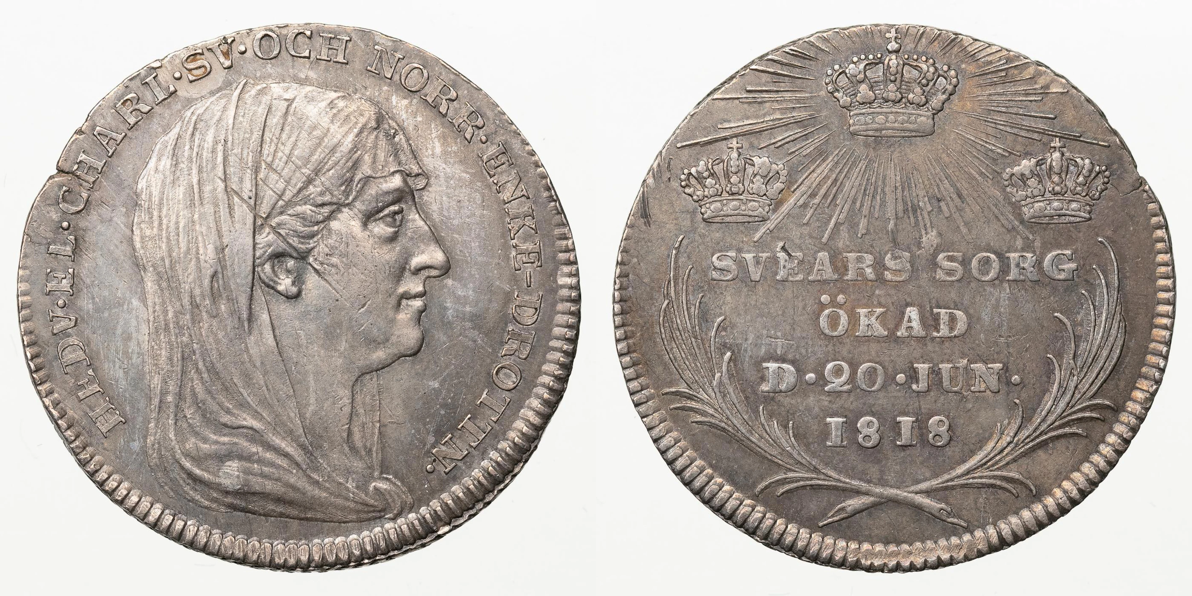 KARL XIV JOHAN (1818-1844). 1/3 riksdaler 1818