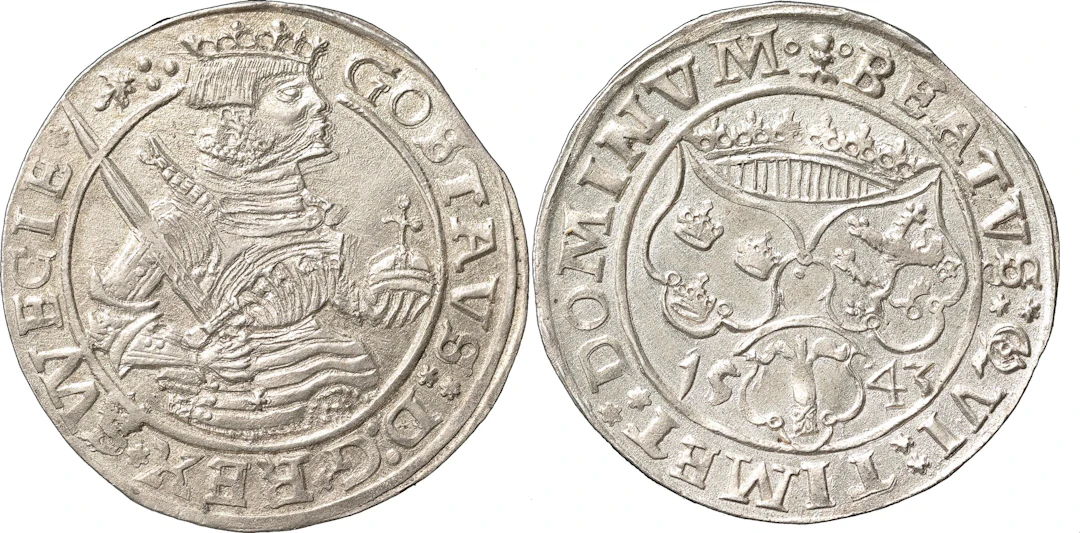 GUSTAV I (1523-1560). SVARTSJÖ. Mark 1543