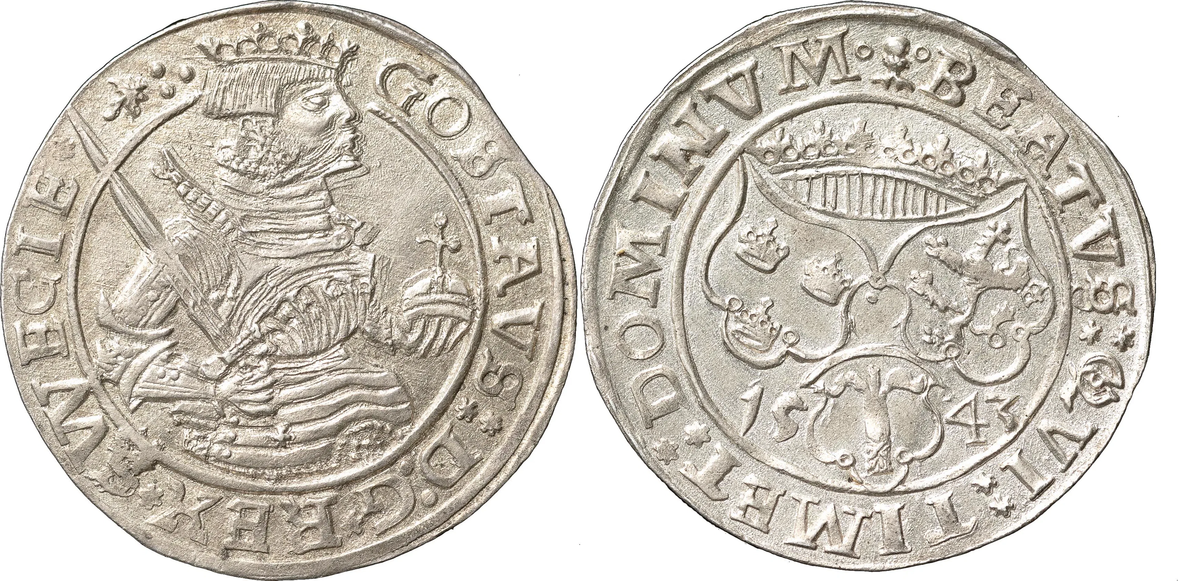 GUSTAV I (1523-1560). SVARTSJÖ. Mark 1543