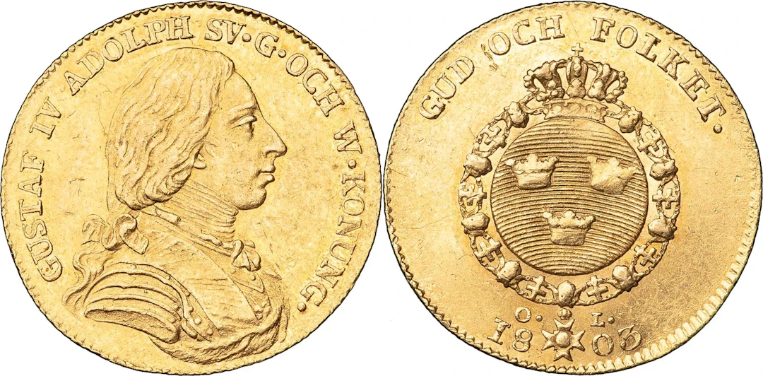 GUSTAV IV ADOLF (1792-1809). STOCKHOLM. Dukat 1803