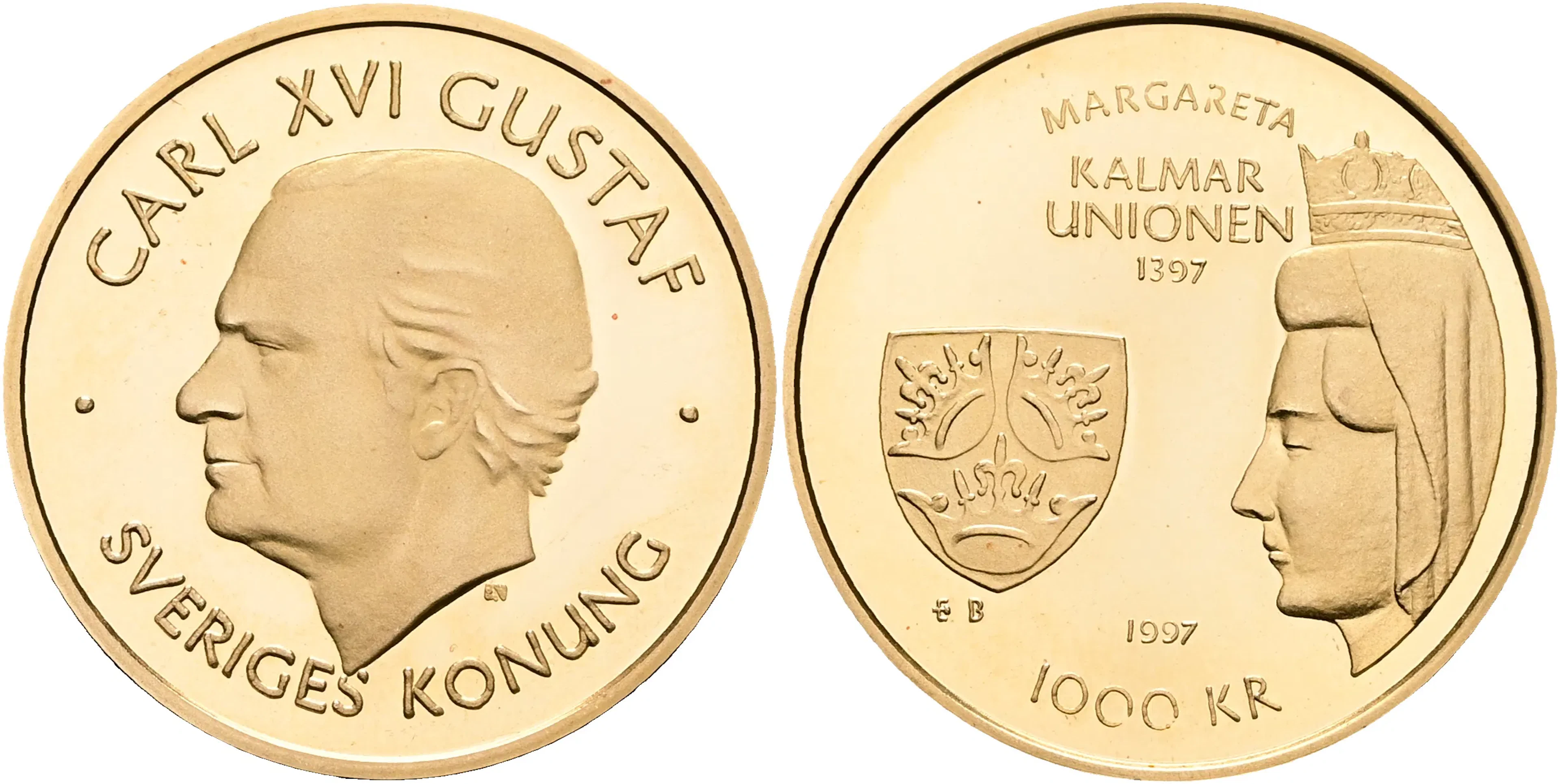 CARL XVI GUSTAF (1973 -). 1000 kronor 1997