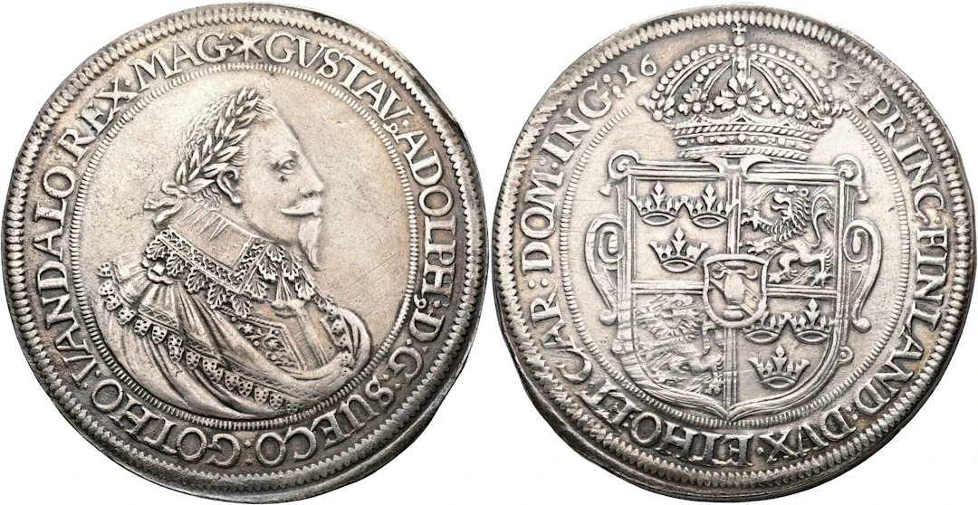 GUSTAV II ADOLF (1611-1632). Taler 1632.