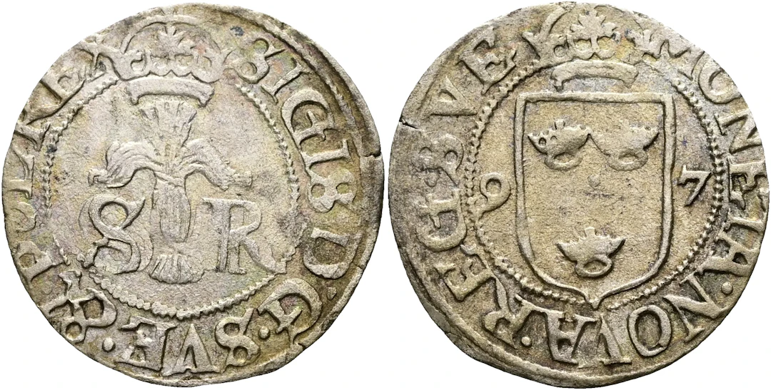 SIGISMUND (1592-1599). 1/2 öre 1597