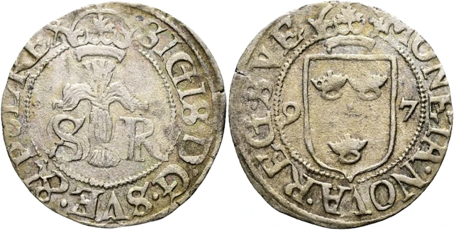 SIGISMUND (1592-1599). 1/2 öre 1597