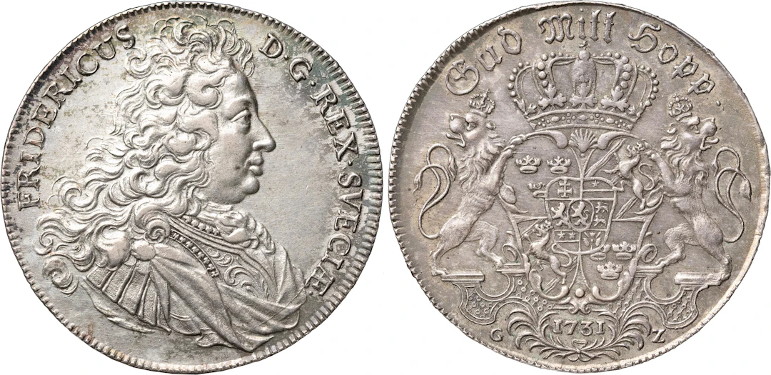 FREDRIK (1720-1751). STOCKHOLM. Riksdaler 1731