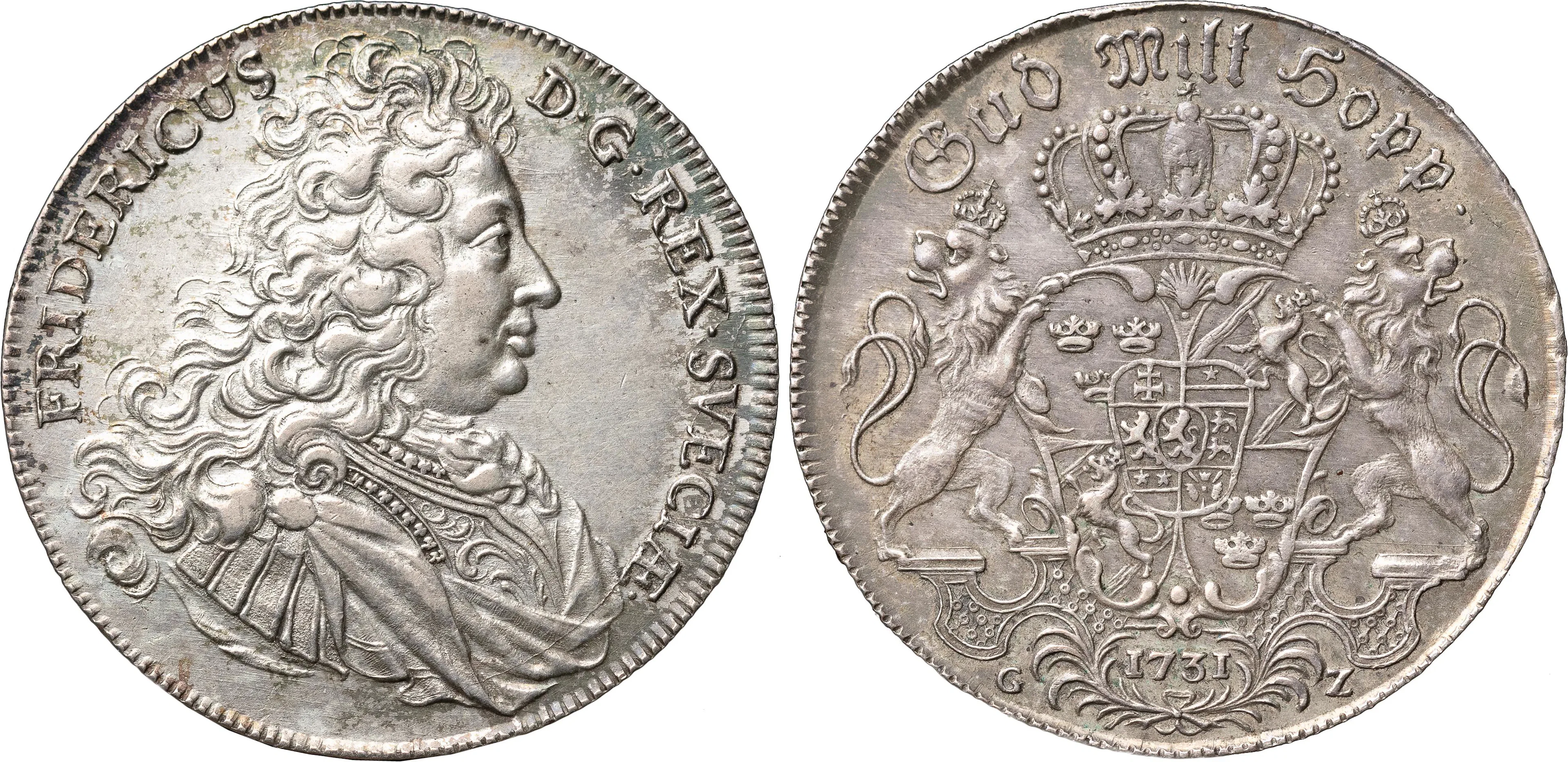 FREDRIK (1720-1751). STOCKHOLM. Riksdaler 1731