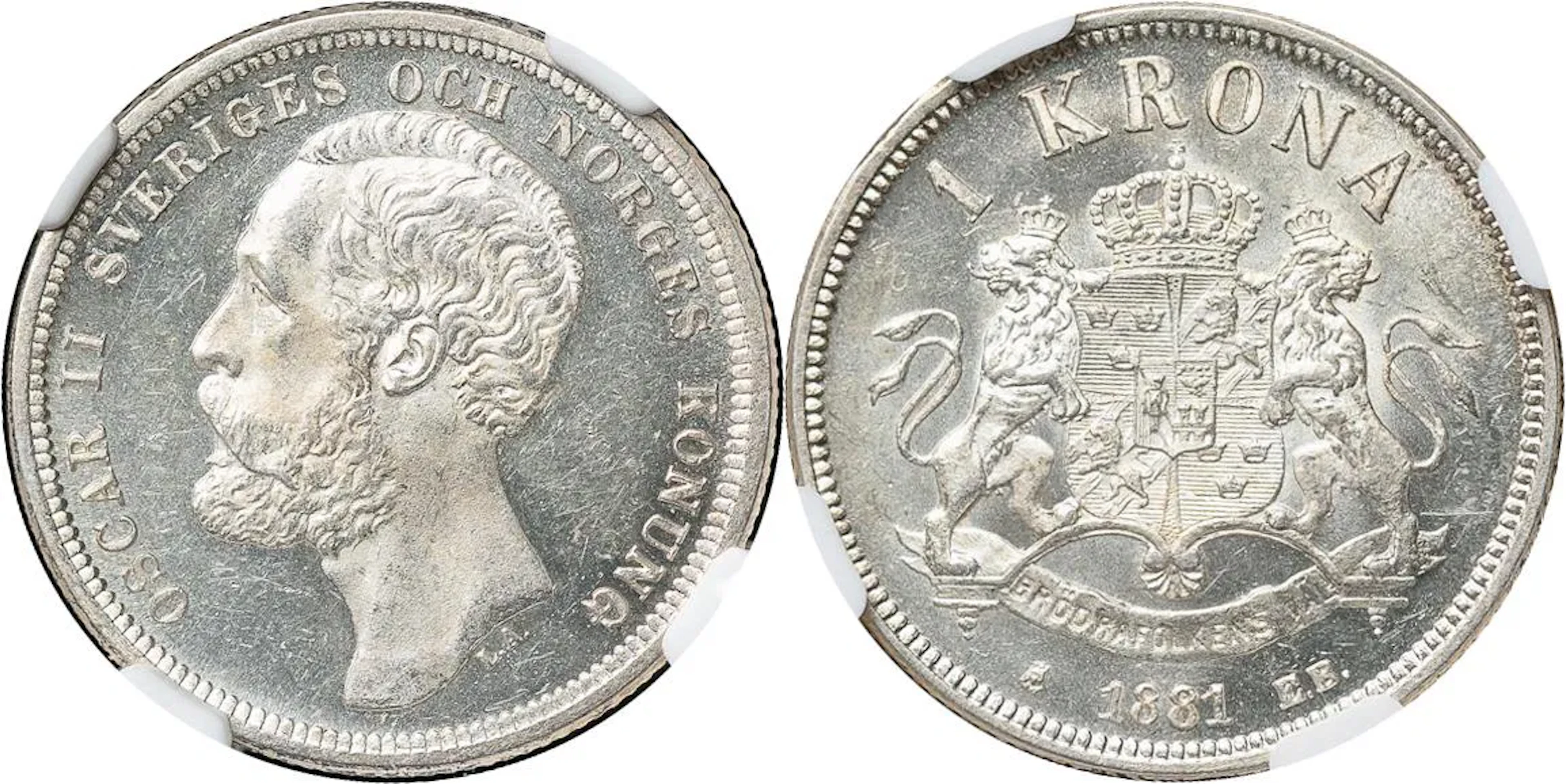 OSKAR II (1872-1907). Krona 1881. SM 67