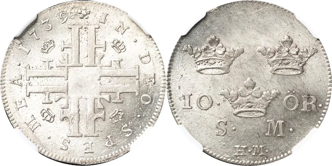 FREDRIK (1720-1751). STOCKHOLM. 10 öre 1739