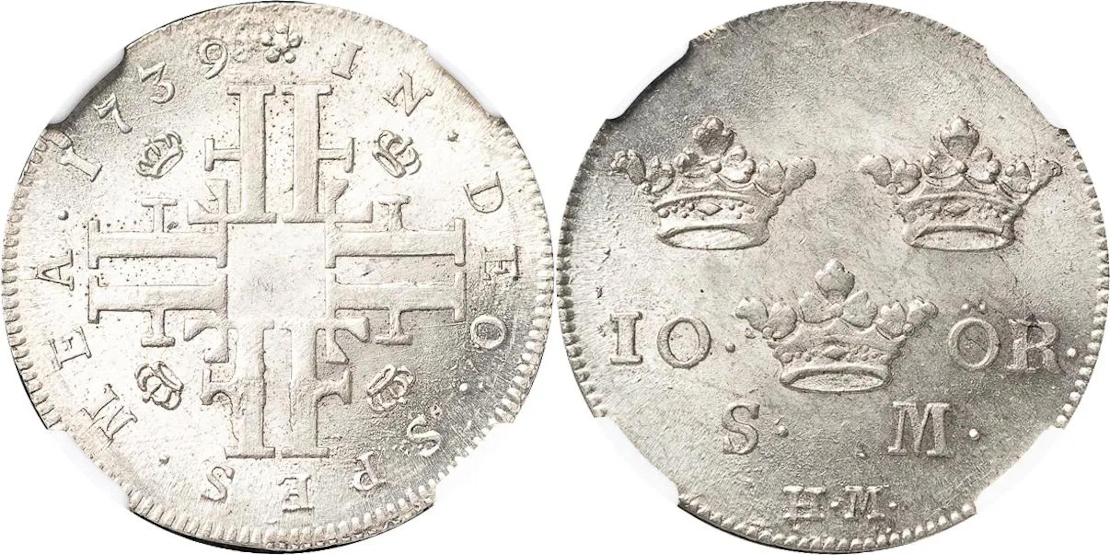 FREDRIK (1720-1751). STOCKHOLM. 10 öre 1739