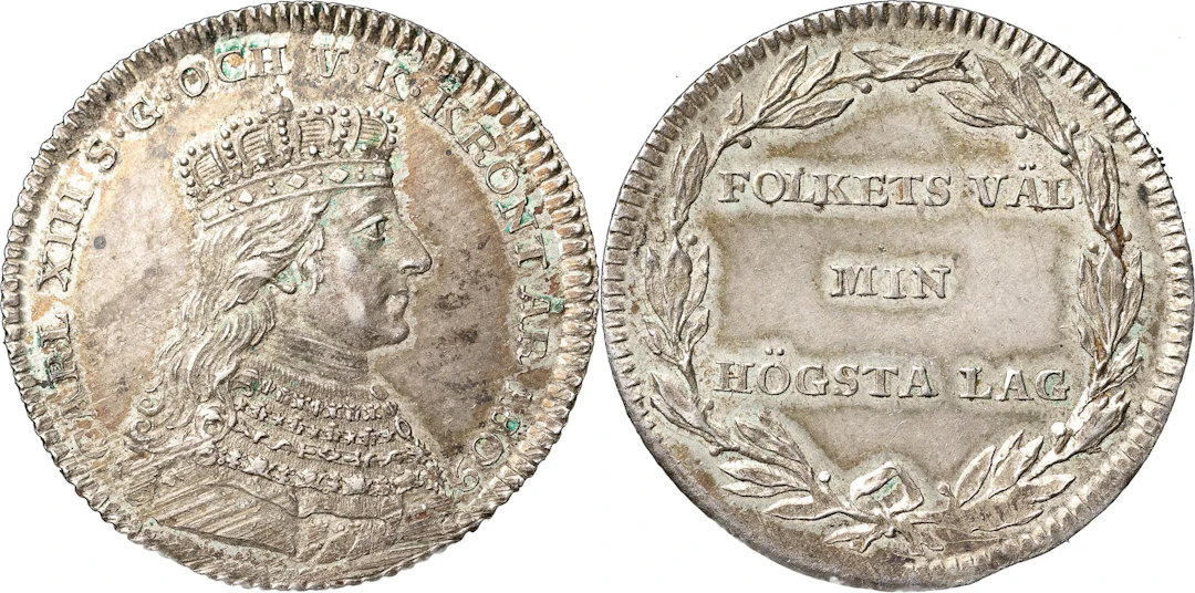 KARL XIII (1809-1818). STOCKHOLM. 1/3 riksdaler 1809