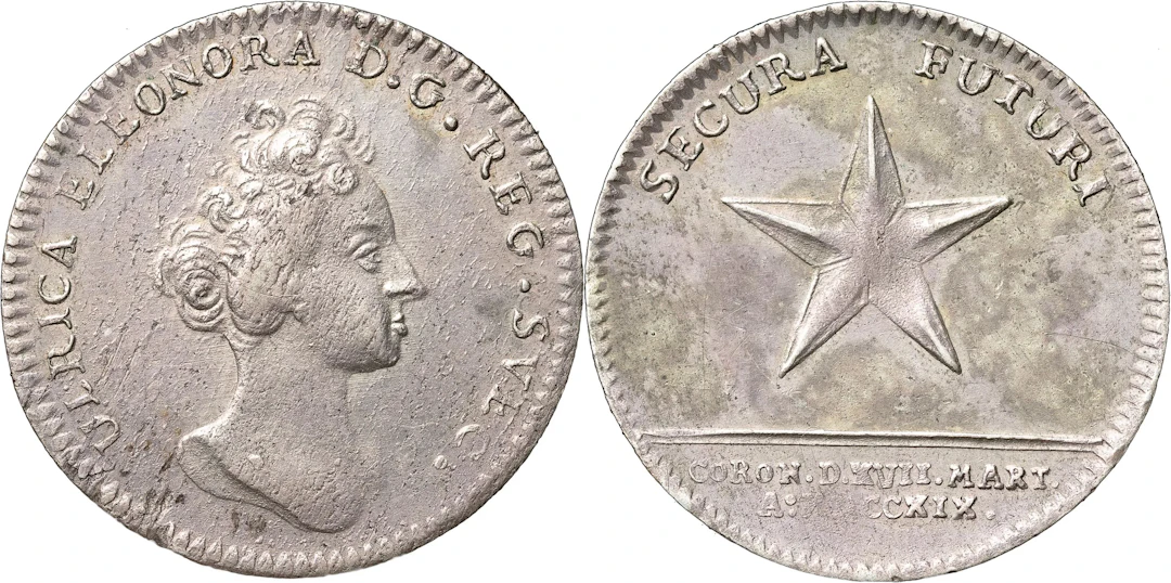 ULRIKA ELEONORA (1718-1720). STOCKHOLM. 2 mark 1719
