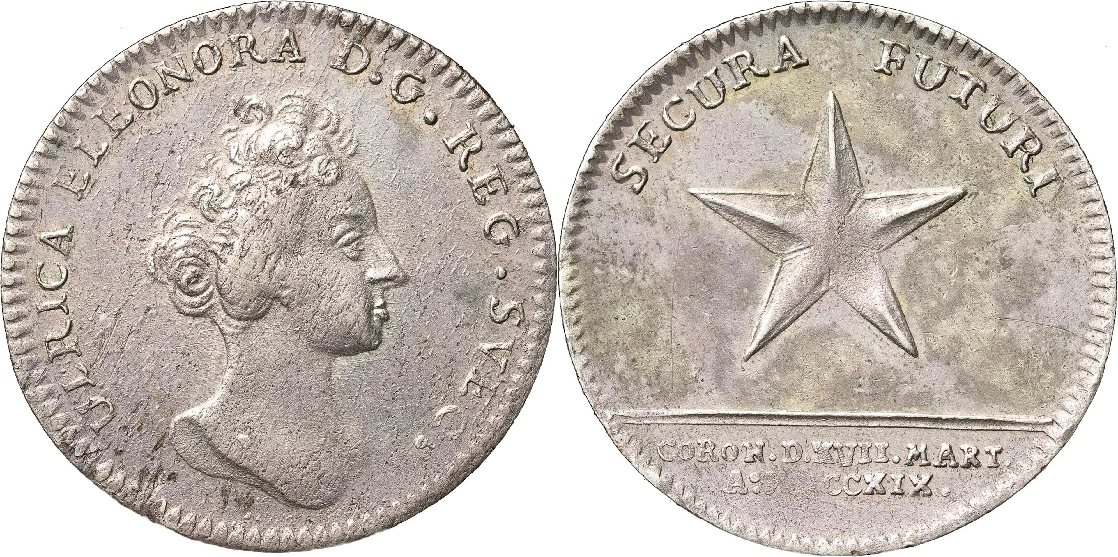 ULRIKA ELEONORA (1718-1720). STOCKHOLM. 2 mark 1719