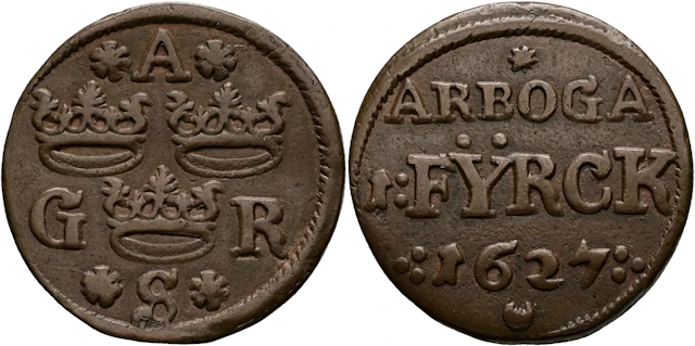 GUSTAV II ADOLF (1611-1632). Fyrk 1627