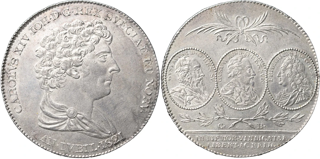 STOCKHOLM. Riksdaler 1821 (präglad 1825)