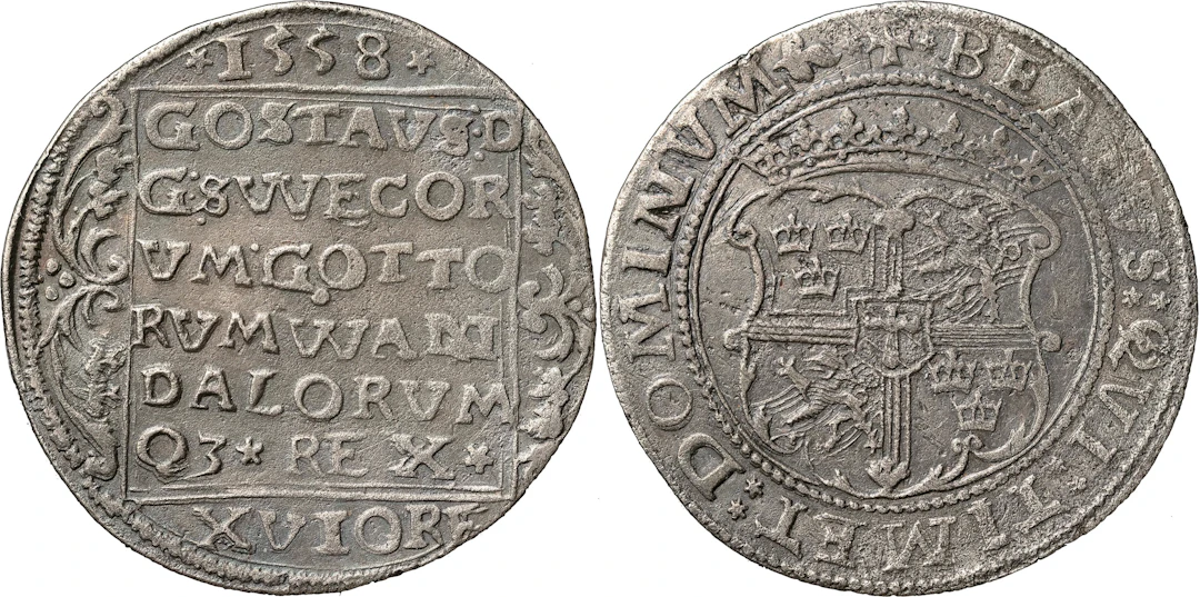 GUSTAV I (1523-1560). STOCKHOLM. 16 öre / 2 mark 1558