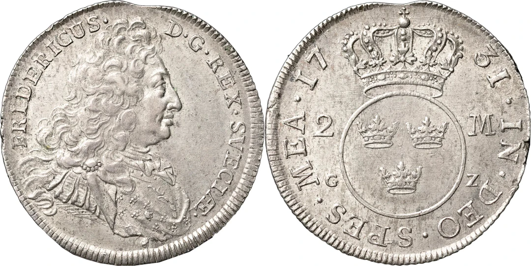 FREDRIK (1720-1751). STOCKHOLM. 2 mark 1731